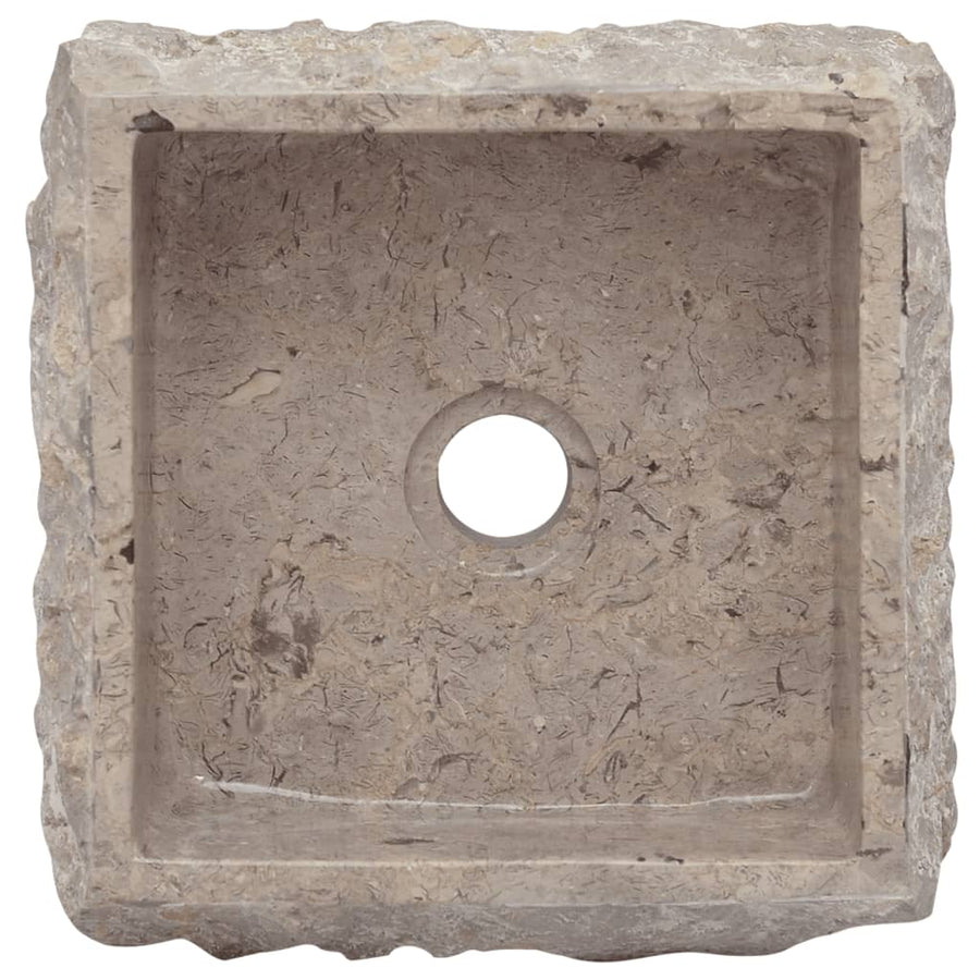 Gootsteen 30x30x13 cm marmer grijs Grijs