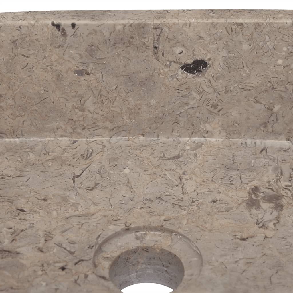 Gootsteen 30x30x13 cm marmer grijs Grijs
