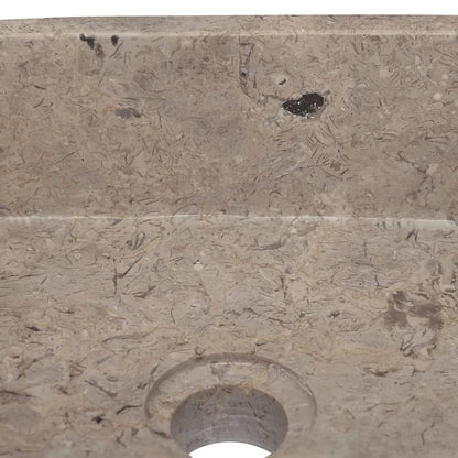 Gootsteen 30x30x13 cm marmer grijs Grijs