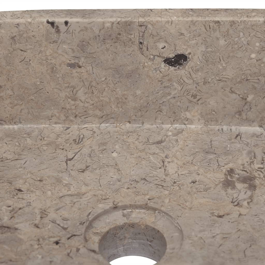 Gootsteen 30x30x13 cm marmer grijs Grijs