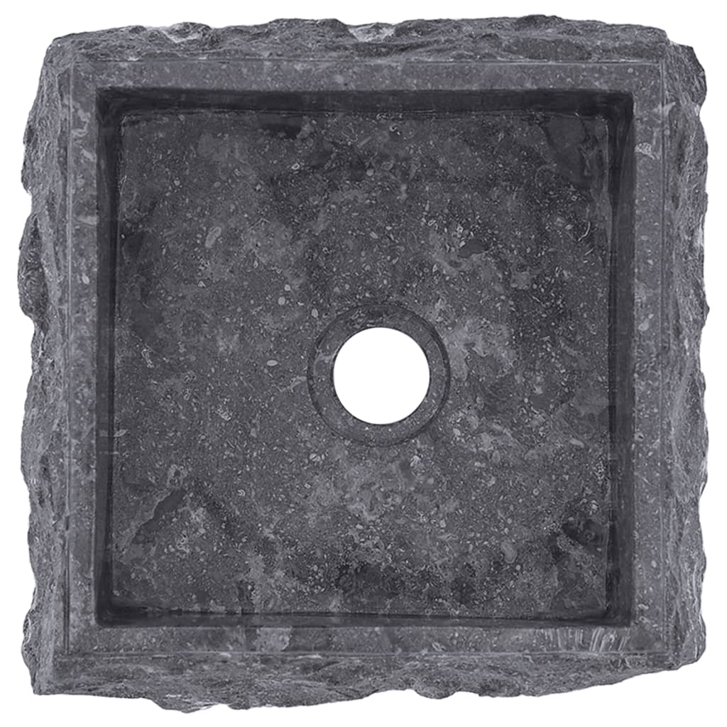 Gootsteen 30x30x13 cm marmer grijs Grijs