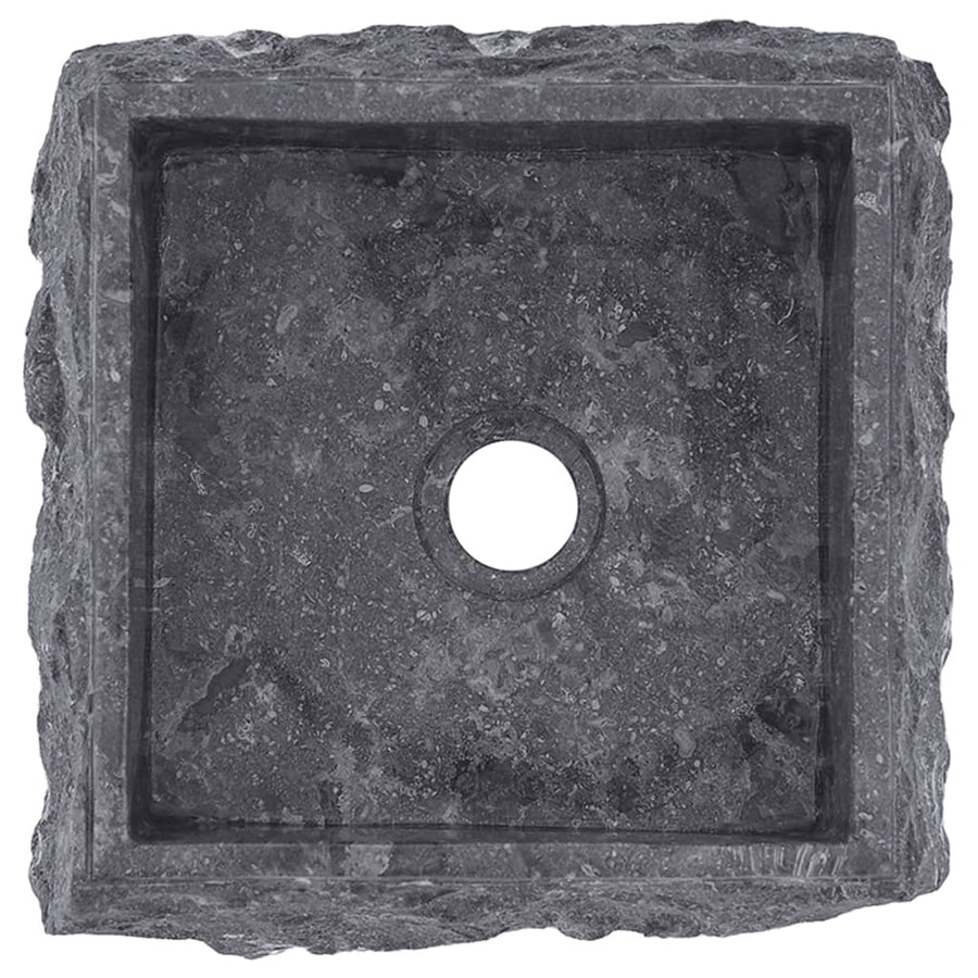 Gootsteen 30x30x13 cm marmer grijs Grijs