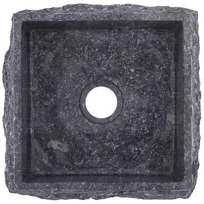 Gootsteen 30x30x13 cm marmer grijs Grijs