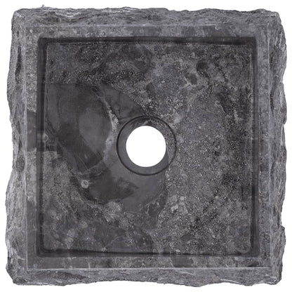 Gootsteen 30x30x13 cm marmer grijs Grijs