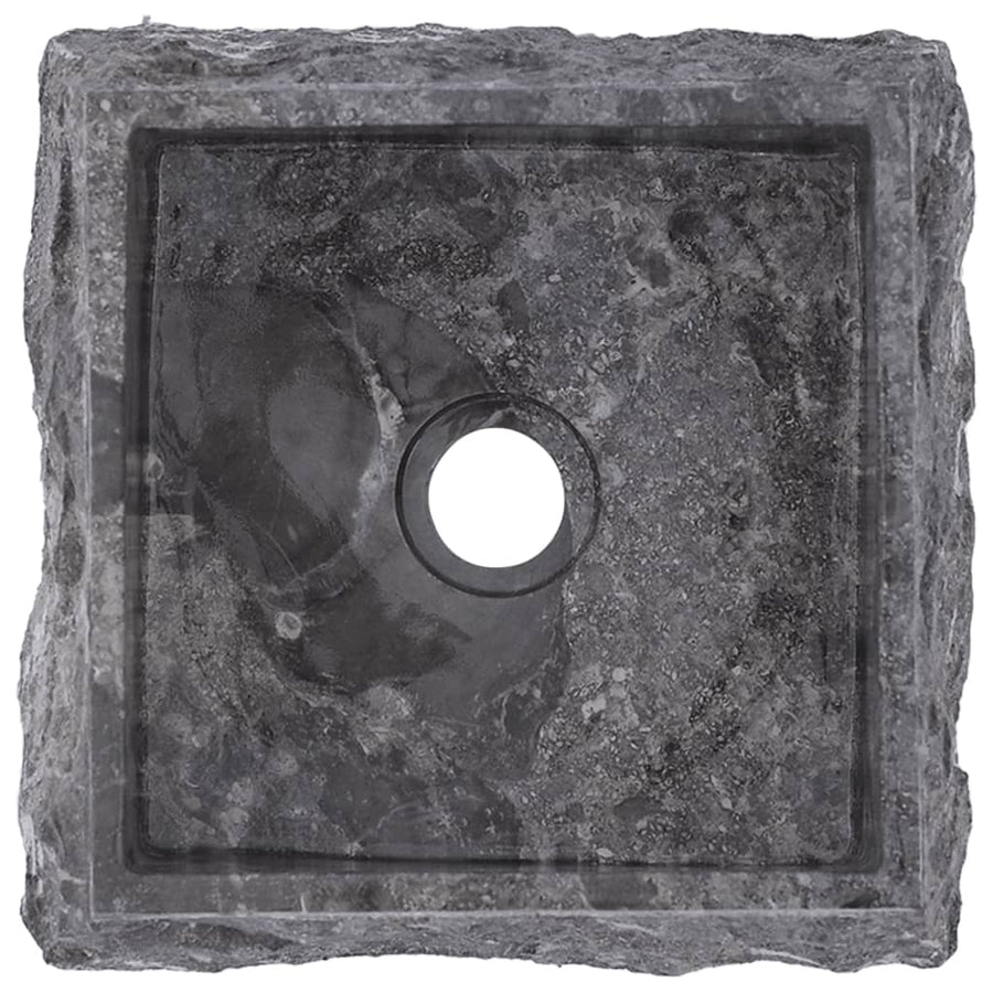 Gootsteen 30x30x13 cm marmer grijs Grijs