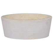 Sink Ø40x15 cm marble cream-colored