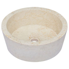 Gootsteen Ø40X15 Cm Marmer Kleurig Crème