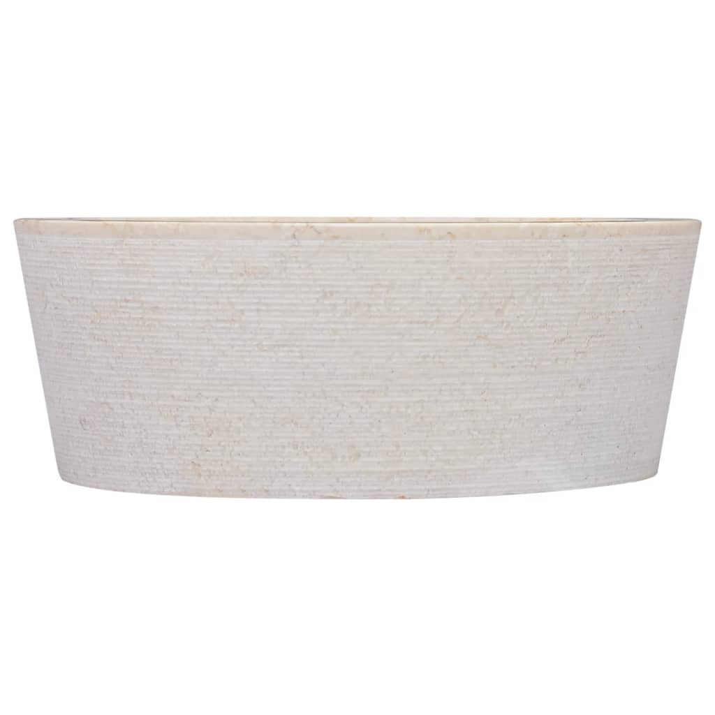 Gootsteen Ø40X15 Cm Marmer Kleurig Crème