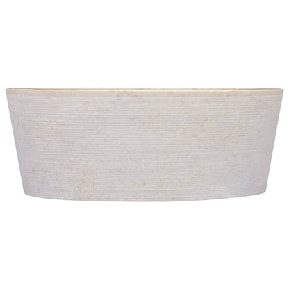 Gootsteen Ø40X15 Cm Marmer Kleurig Crème