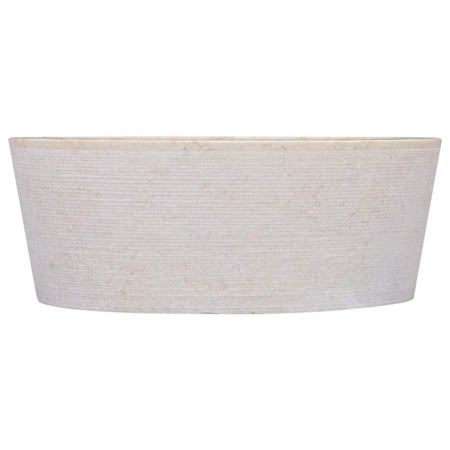 Gootsteen Ø40X15 Cm Marmer Kleurig Crème