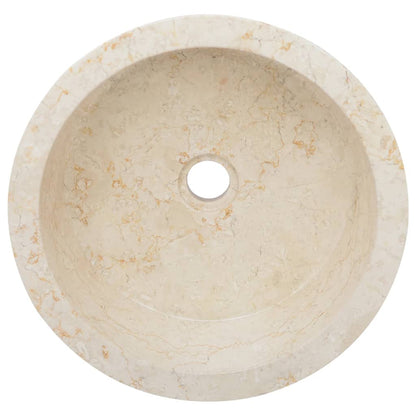 Gootsteen Ø40X15 Cm Marmer Kleurig Crème