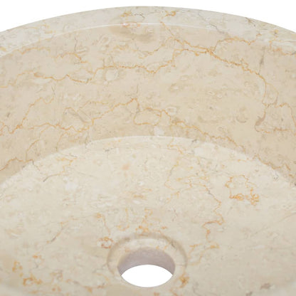 Gootsteen Ø40X15 Cm Marmer Kleurig Crème