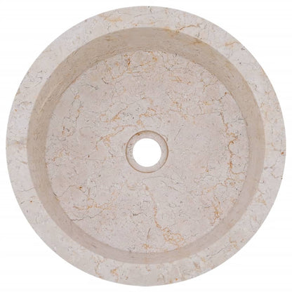 Gootsteen Ø40X15 Cm Marmer Kleurig Crème