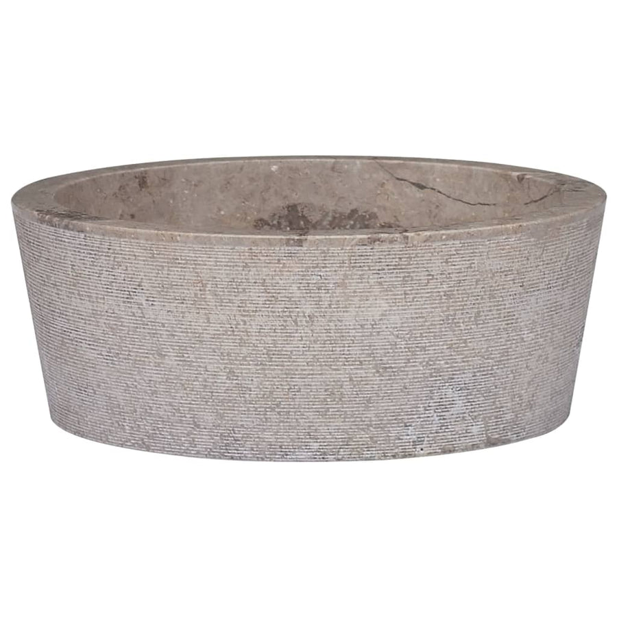 Gootsteen Ø40X15 Cm Marmer Crèmekleurig
