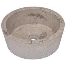 Gootsteen Ø40x15 cm marmer grijs Grijs