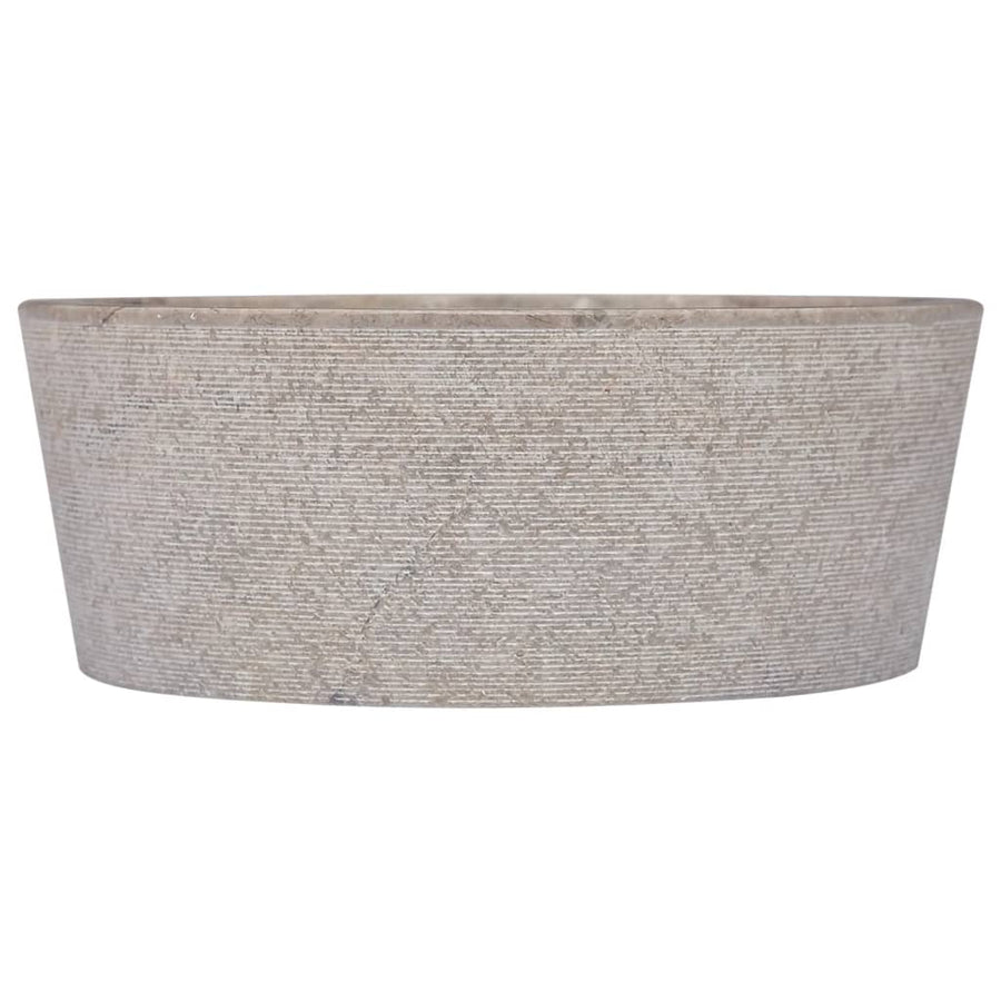 Gootsteen Ø40x15 cm marmer grijs Grijs