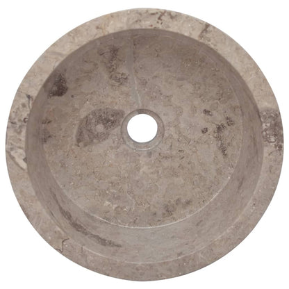 Gootsteen Ø40x15 cm marmer grijs Grijs