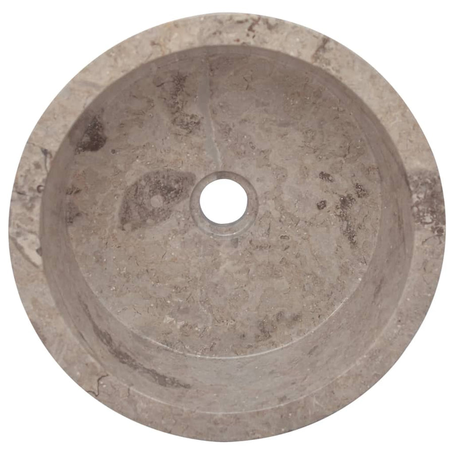 Gootsteen Ø40x15 cm marmer grijs Grijs