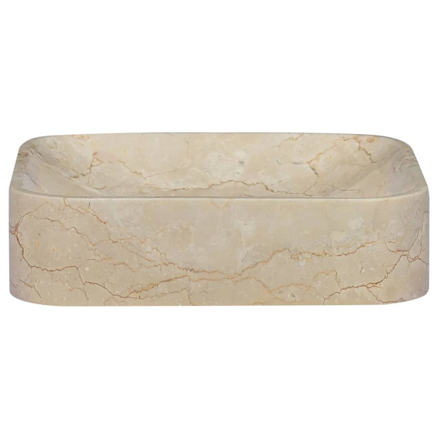 Gootsteen 40X40X10 Cm Marmer Kleurig Crème