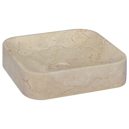 Gootsteen 40X40X10 Cm Marmer Kleurig Crème