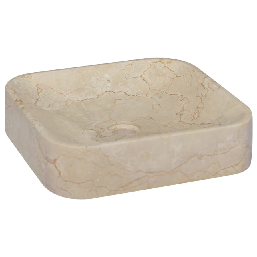 Gootsteen 40X40X10 Cm Marmer Kleurig Crème
