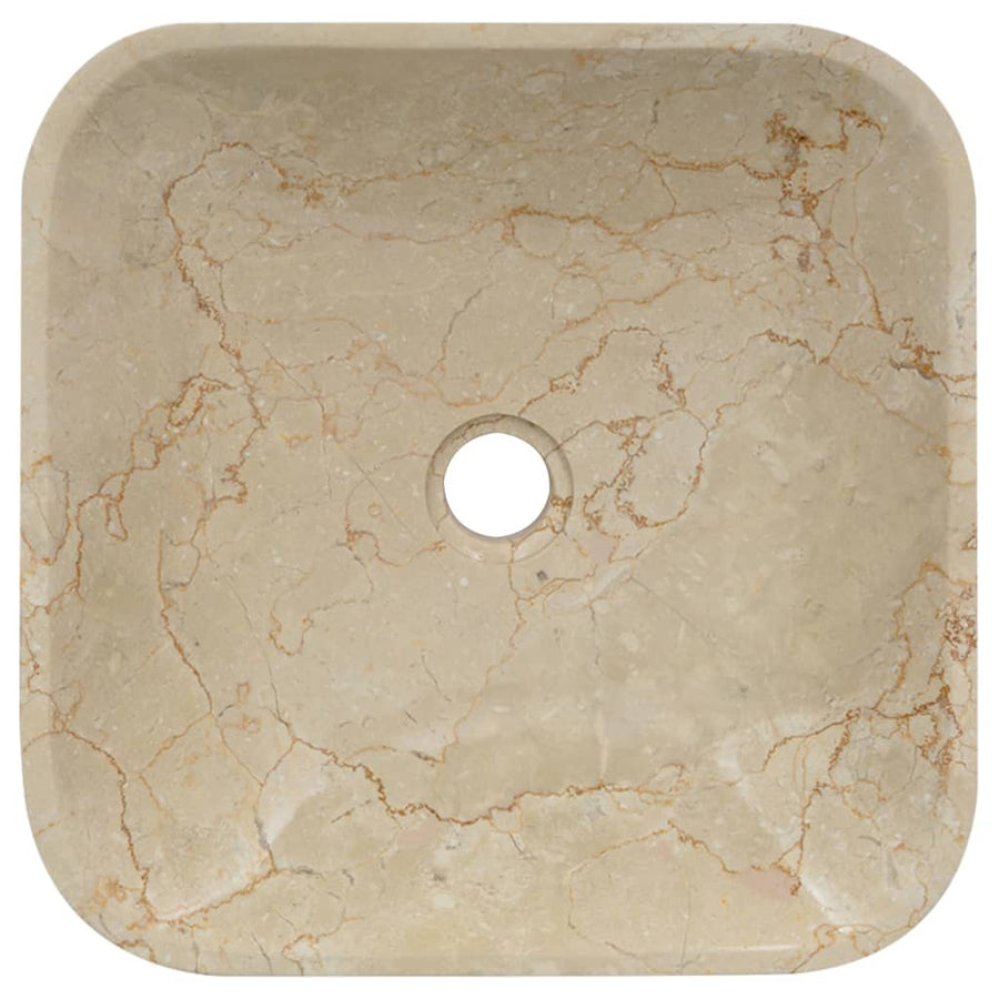 Gootsteen 40X40X10 Cm Marmer Kleurig Crème