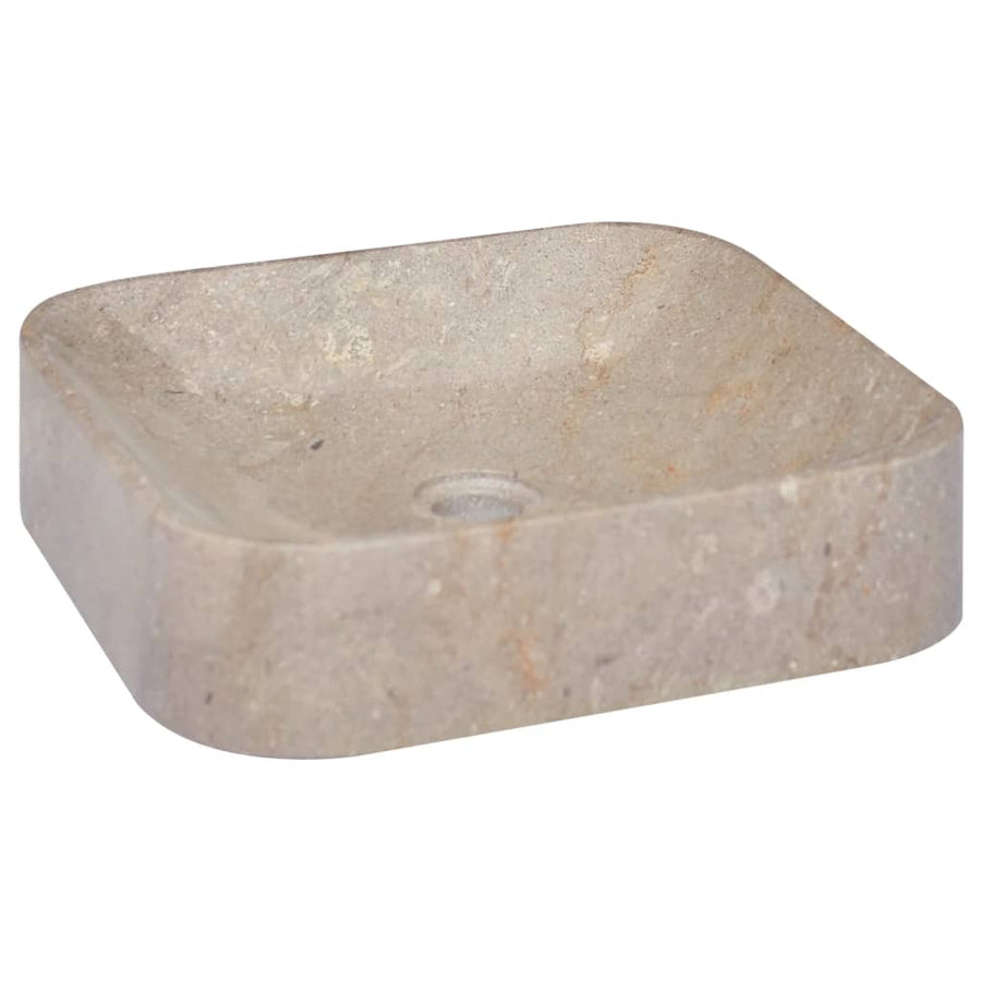 Gootsteen 40X40X10 Cm Marmer Crèmekleurig