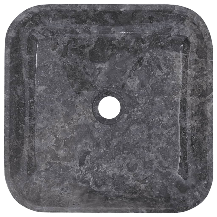 Gootsteen 40x40x10 cm marmer grijs Grijs