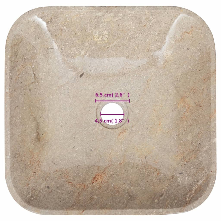 Gootsteen 40x40x10 cm marmer grijs Grijs