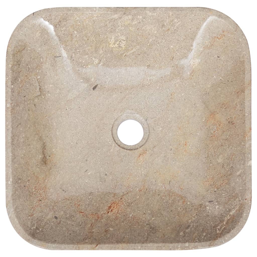 Gootsteen 40x40x10 cm marmer grijs Grijs