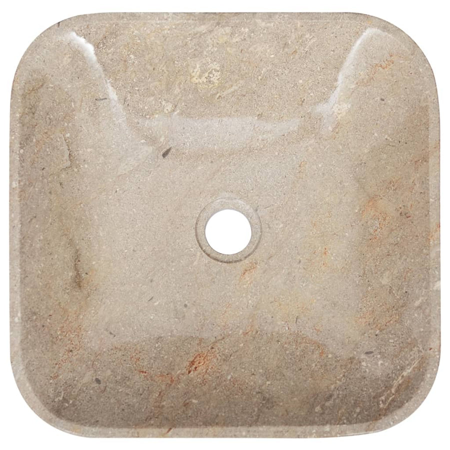 Gootsteen 40x40x10 cm marmer grijs Grijs
