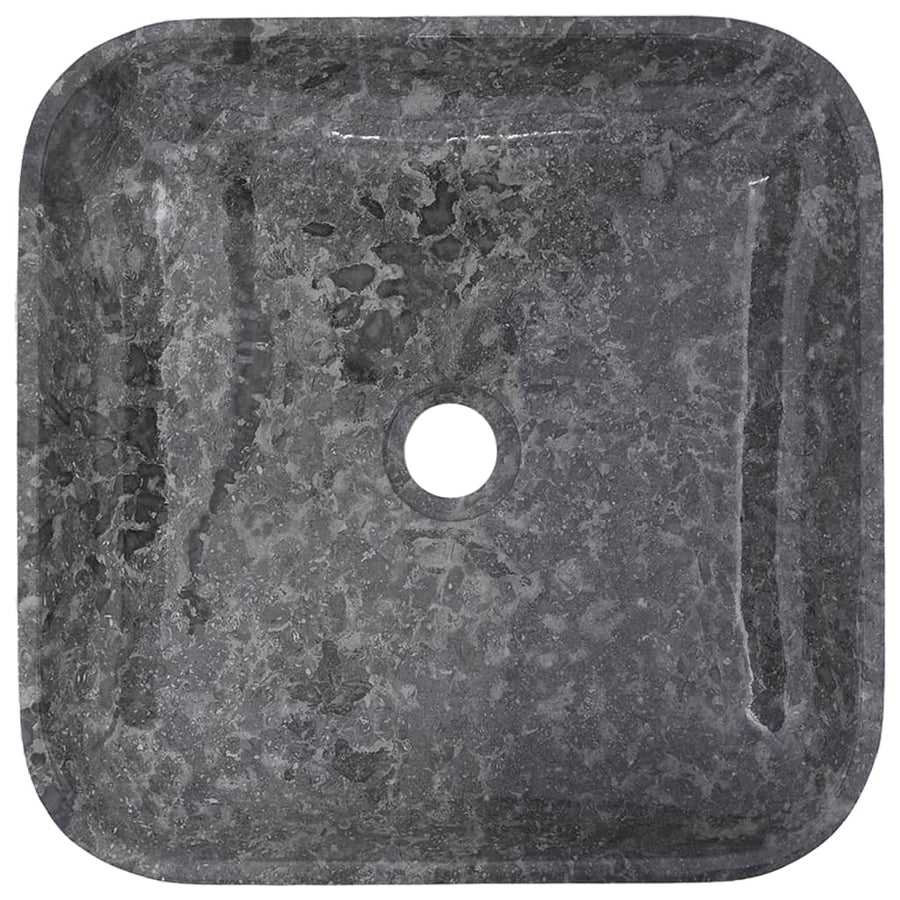 Gootsteen 40x40x10 cm marmer grijs Grijs