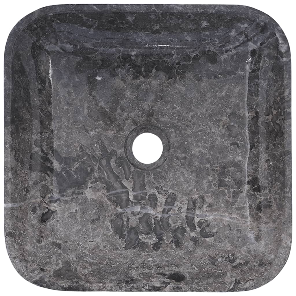 Gootsteen 40x40x10 cm marmer grijs Grijs
