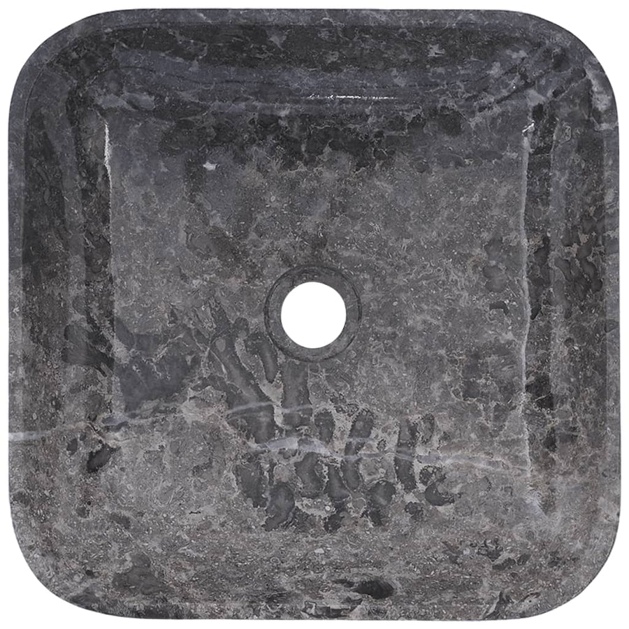 Gootsteen 40x40x10 cm marmer grijs Grijs