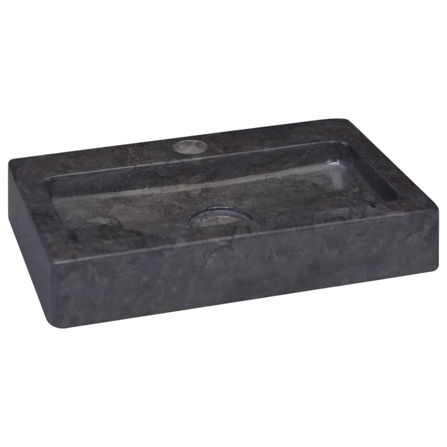 Wastafel Wandgemonteerd 38X24X6,5 Cm Marmer Crèmekleurig