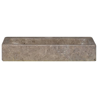 Wastafel wandgemonteerd 38x24x6,5 cm marmer grijs Grijs