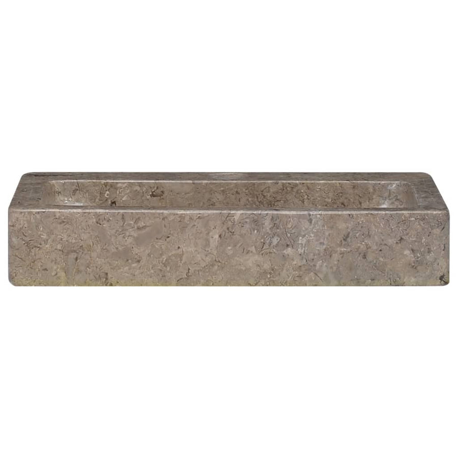 Wastafel wandgemonteerd 38x24x6,5 cm marmer grijs Grijs