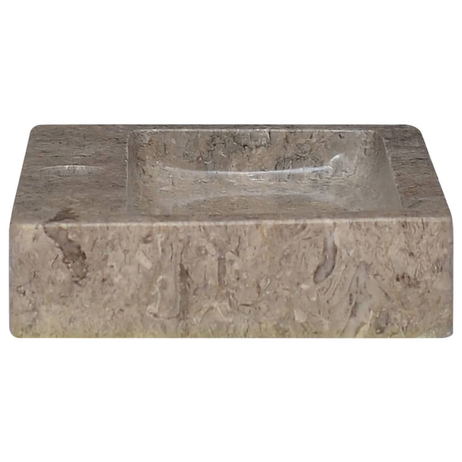 Wastafel wandgemonteerd 38x24x6,5 cm marmer grijs Grijs