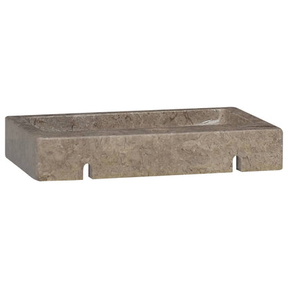 Wastafel wandgemonteerd 38x24x6,5 cm marmer grijs Grijs