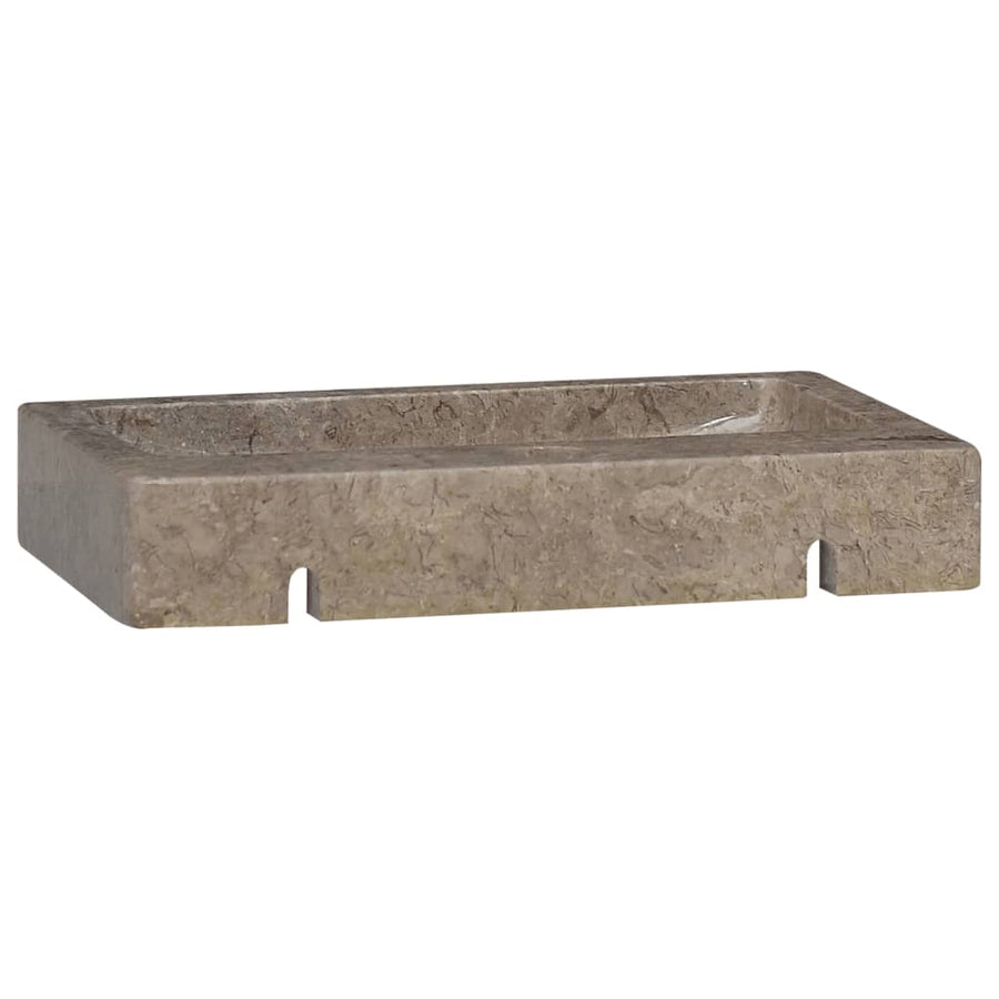 Wastafel wandgemonteerd 38x24x6,5 cm marmer grijs Grijs