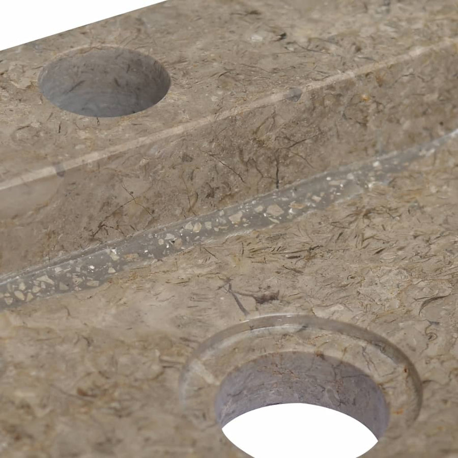 Wastafel wandgemonteerd 38x24x6,5 cm marmer grijs Grijs