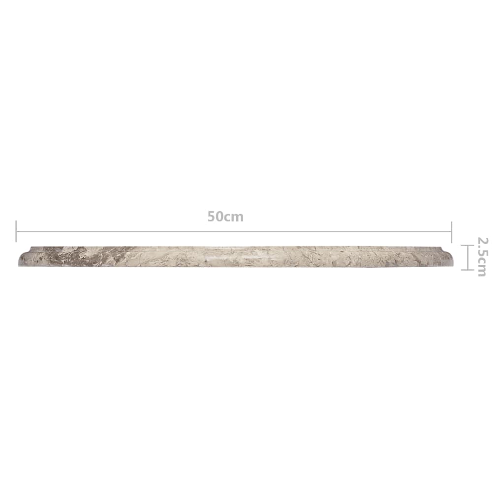 Tafelblad Ø50X2,5 Cm Marmer Ø 50 x 2.5 cm Grijs