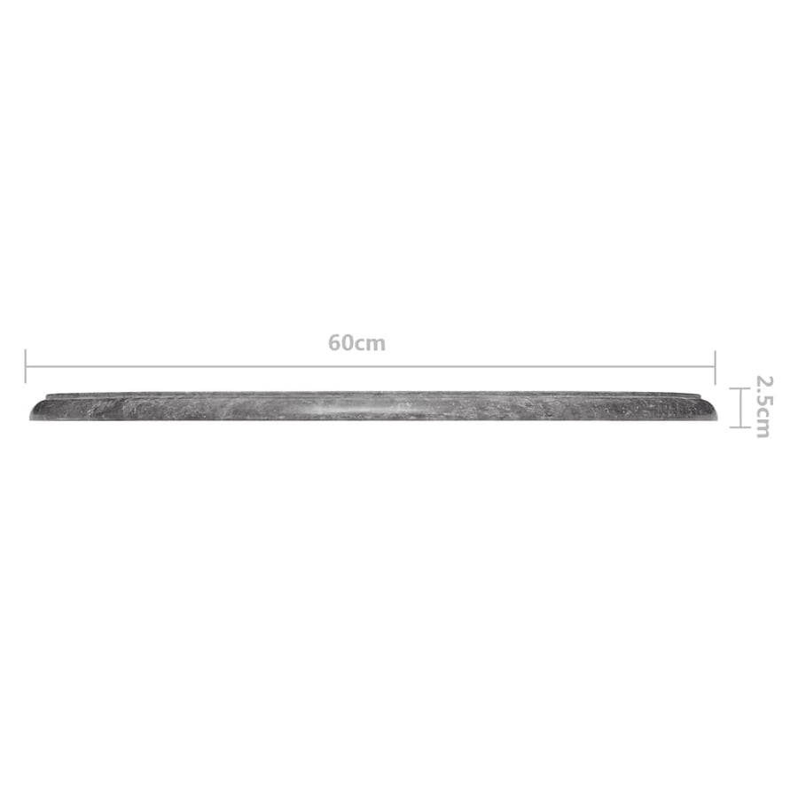 Tafelblad Ø60X2,5 Cm Marmer Ø 60 x 2.5 cm Zwart