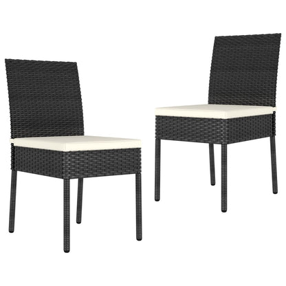 -Delige Tuinset Poly Rattan 3 Zwart
