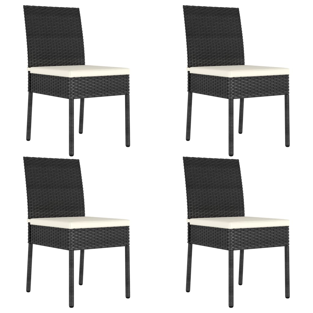 -Delige Tuinset Poly Rattan 5 Zwart