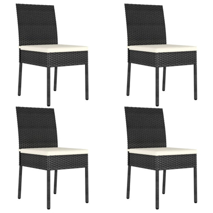 -Delige Tuinset Poly Rattan 5 Zwart