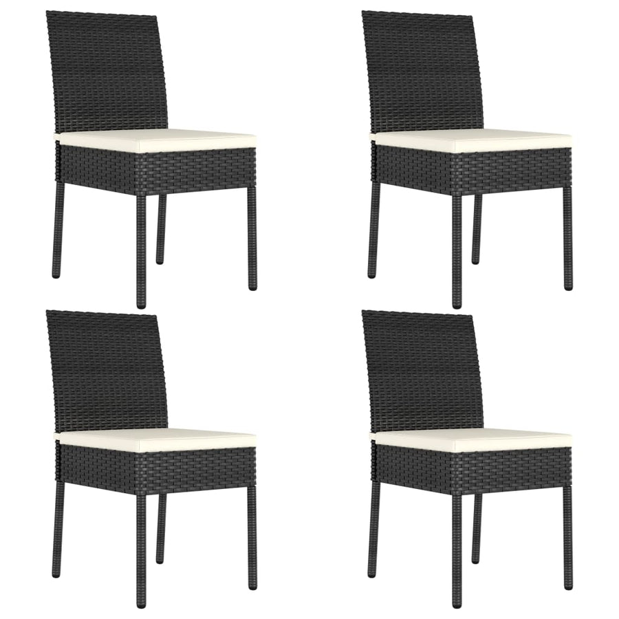 -Delige Tuinset Poly Rattan 5 Zwart