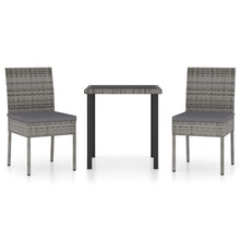 -Delige Tuinset Poly Rattan 3 Grijs