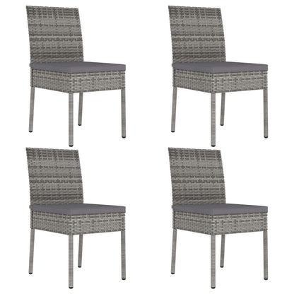 -Delige Tuinset Poly Rattan 5 Grijs