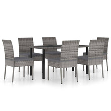 -Delige Tuinset Poly Rattan 7 Grijs